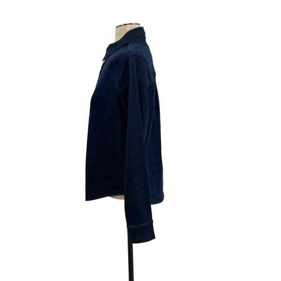 Anatomie Larissa Denim Shirt Long Sleeve Button Down Indigo Dark Blue Small - Picture 7 of 12